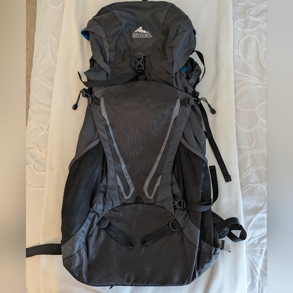 Gregory Charcoal and Blue Hiking Backpack